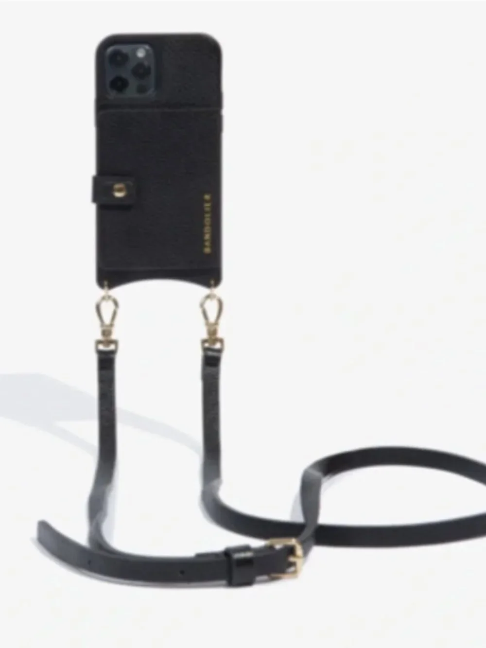Bandolier Mila Wireless Charging Crossbody Bandolier Black/Gold - iPhone 13 Pro